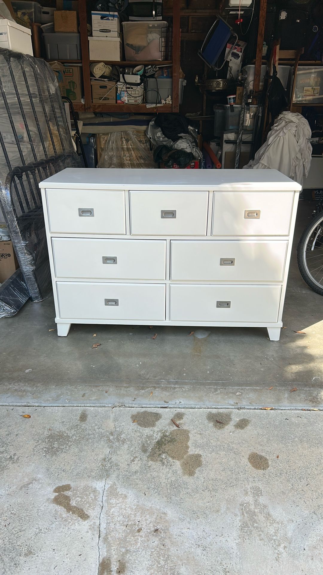 Pottery Barn Teen White 7 Drawer Dresser