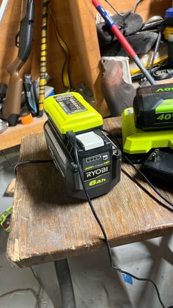 Ryobi 40 v 6ah batteries with chargers (2)