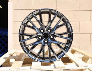 NEW SET 18 INCH LEXUS F SPORT STYLE BLACK CHROME WHEELS RIMS 18X8 +38 (5X114.3) CB: 60.1