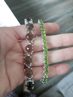 2 gem bracelets