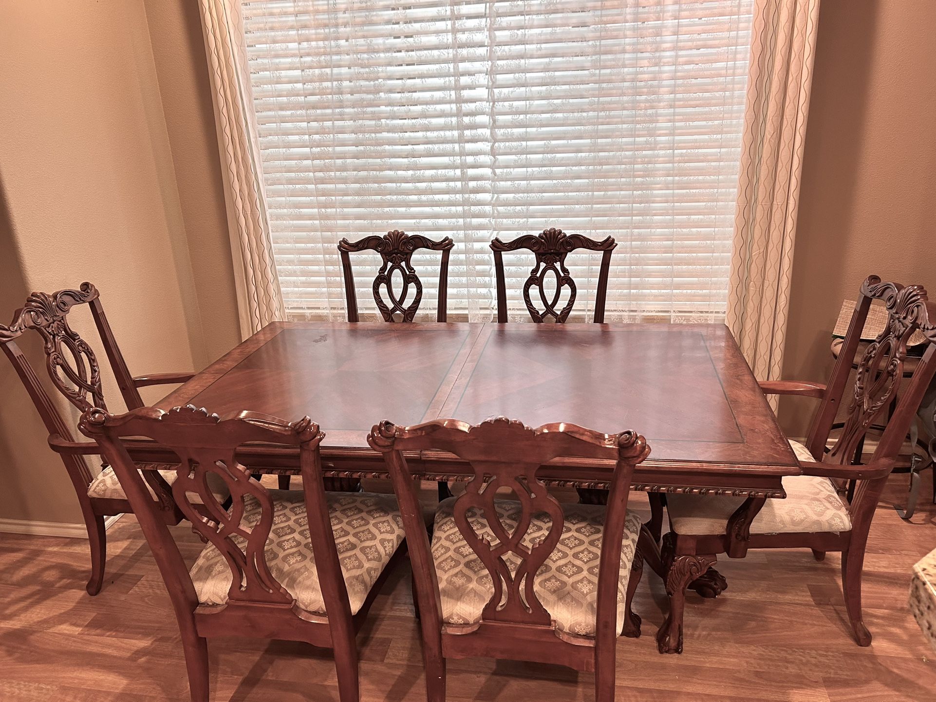 Classic Wooden dinning Table With 6 Chairs
