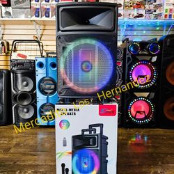 Portable Bluetooth Speaker ❗️ Karaoke ❗️Rechargeable 🔋+++ - Amazing Bass ❗️ 2 Wireless Mics 🎶🔊