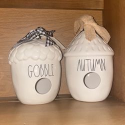 Rae dunn Holiday Birdhouses 