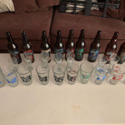 Pint glasses, taster glasses