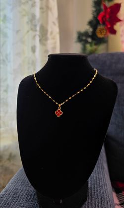 Cadena y dije Clover 14KT