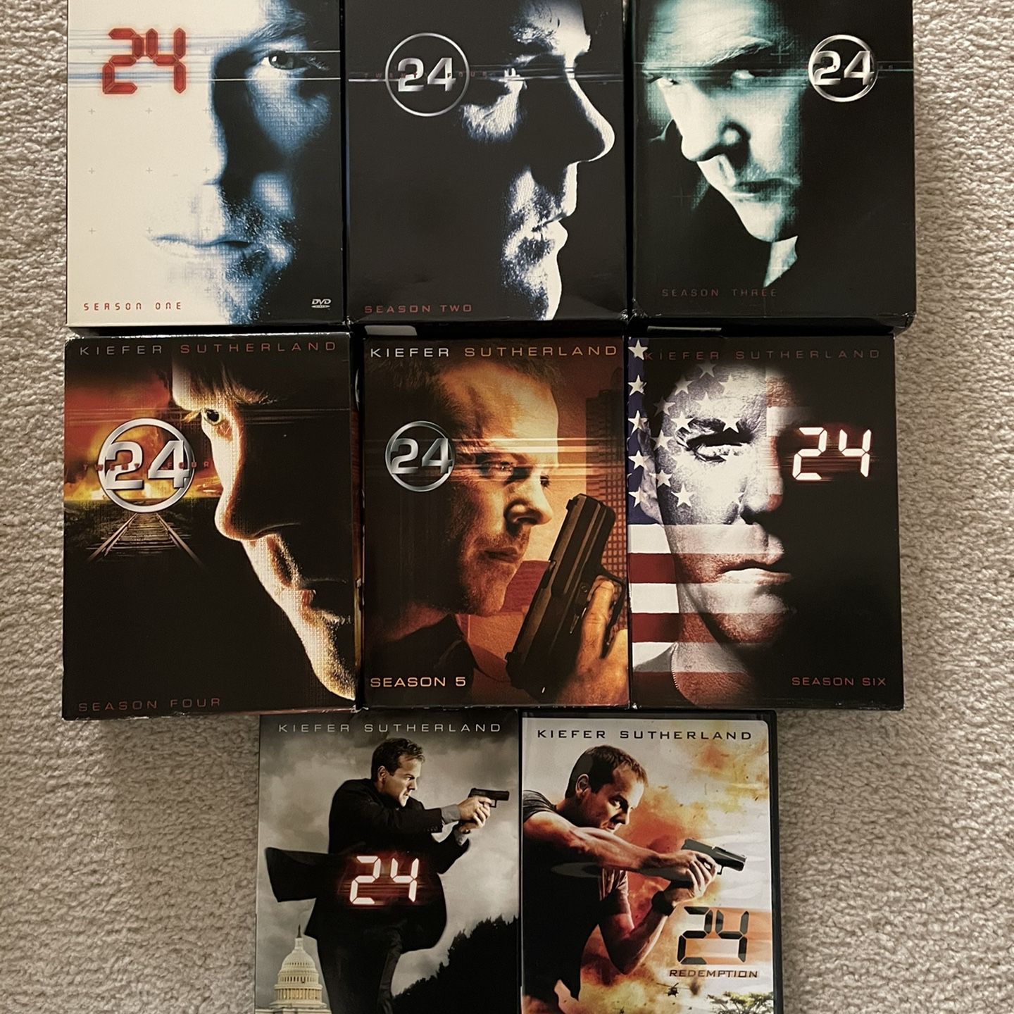 Kiefer Sutherland 24 Seasons 1-7 + Redemption