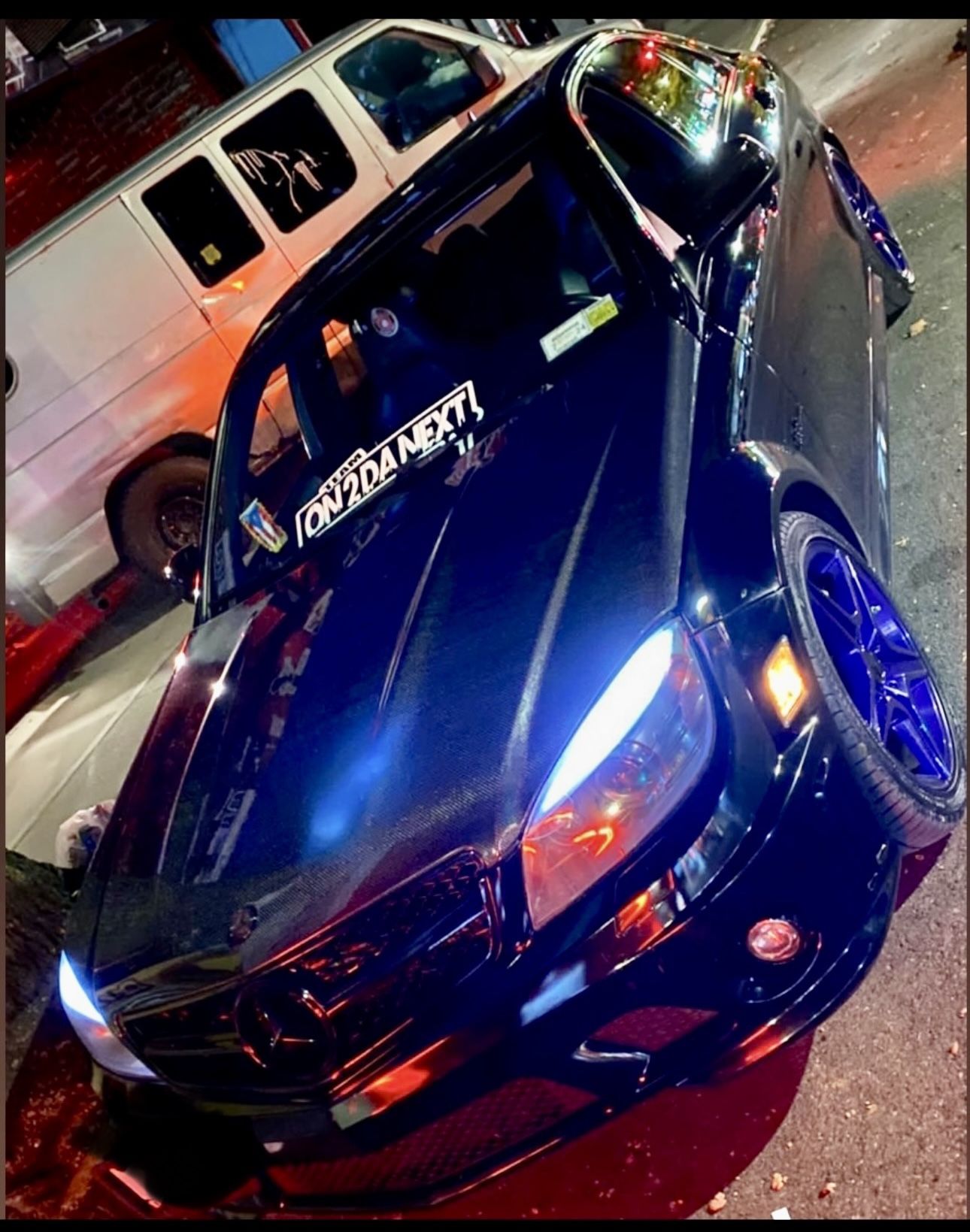 2009 MERCEDES BENZ C63 AMG “Black With carbon Fiber Hood”