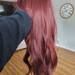 Red Wig With Bangs- New
