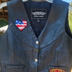 Ladies Motorcycle Leather Vest