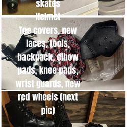 Black Roller Skates With Red Wheels