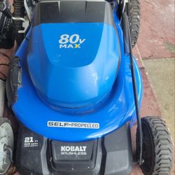 Kobalt 80-volt, 21-in Self Propelled Battery Walk Mower with 6 Ah Battery Included