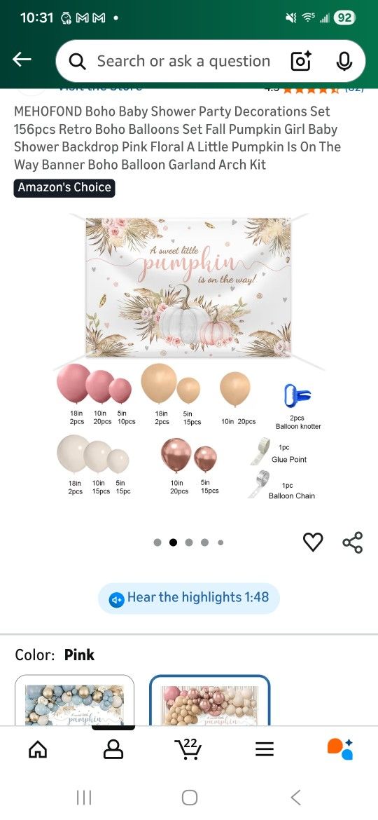 Baby Shower Cute Little Pumpkin Is On The Way Decore