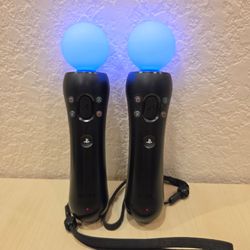 Lot of Two Sony PlayStation Move Motion Controllers PS4 VR WORKING