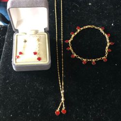 10k Gold Heart Set 