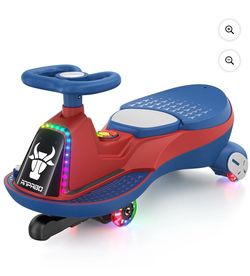 TOKTOO 6V Electric Wiggle Car, Ride on Toy for Toddlers, Kids Car with 75W Motor, Max 3.4 Mph, 170 Lbs, Gift for Boys Girls Ages 3+ with Bluetooth & M