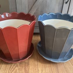 4th of July Colors Red Shed Pot 