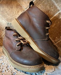 MEN’S GEORGIA CHUKKA LEATHER BOOTS~SIZE 11M~STEEL SHANK TOE