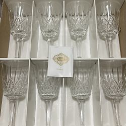 New Set of 8 GRAMERCY GOBLET 24% Lead Crystal Gramercy Goblets 10 oz