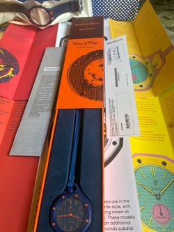 Ap x swatch royal pop blue and orange