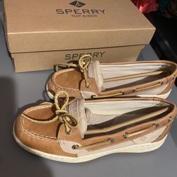Brand New Sperry Top Sider women’s shoes metallic linen size 7 