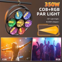 350W 7-LED COB Linear Vintage Light Stage Light 1-20Hz Flash DMX512 16/37CH for DJ