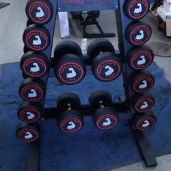 5-50 Lb Dumbbell Set With Rack