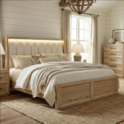 Cama Tamaño Queen con Luz
