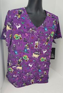 Nightmare Before Christmas Scrub Top 2XL