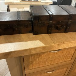 Wooden Vintage style Storage Boxes Set