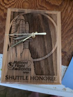 NASA Manned Flight Awareness Clock Rockwell international Gift 1991 shuttle sts 44