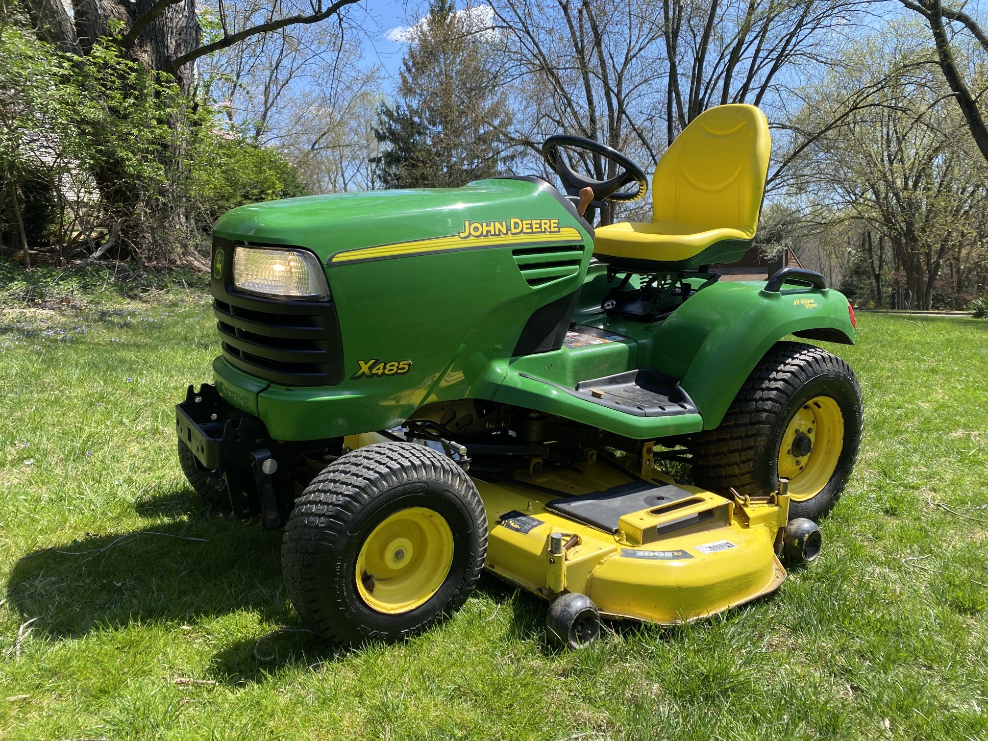 John Deere Garden Tractor X485. AWS