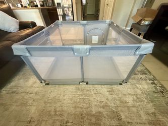 New Baby Playpen 50”x50”.  Gray baby/ toddler play yard