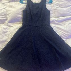 Speechless Navy Blue Lace Formal Dress