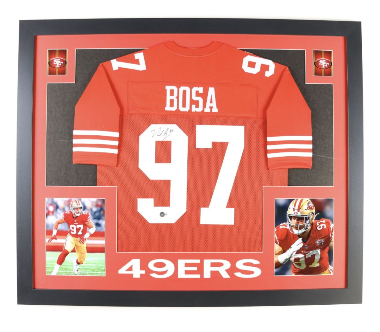 Nick Bosa Signed Custom Framed Jersey