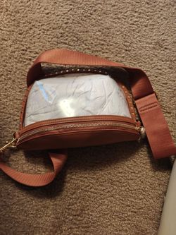 Rebecca minkoff clear crescent stadium approved bag