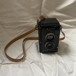 Vintage Ansco Rediflex Camera Ribbed Strap 620 Film Viewfinder Hood