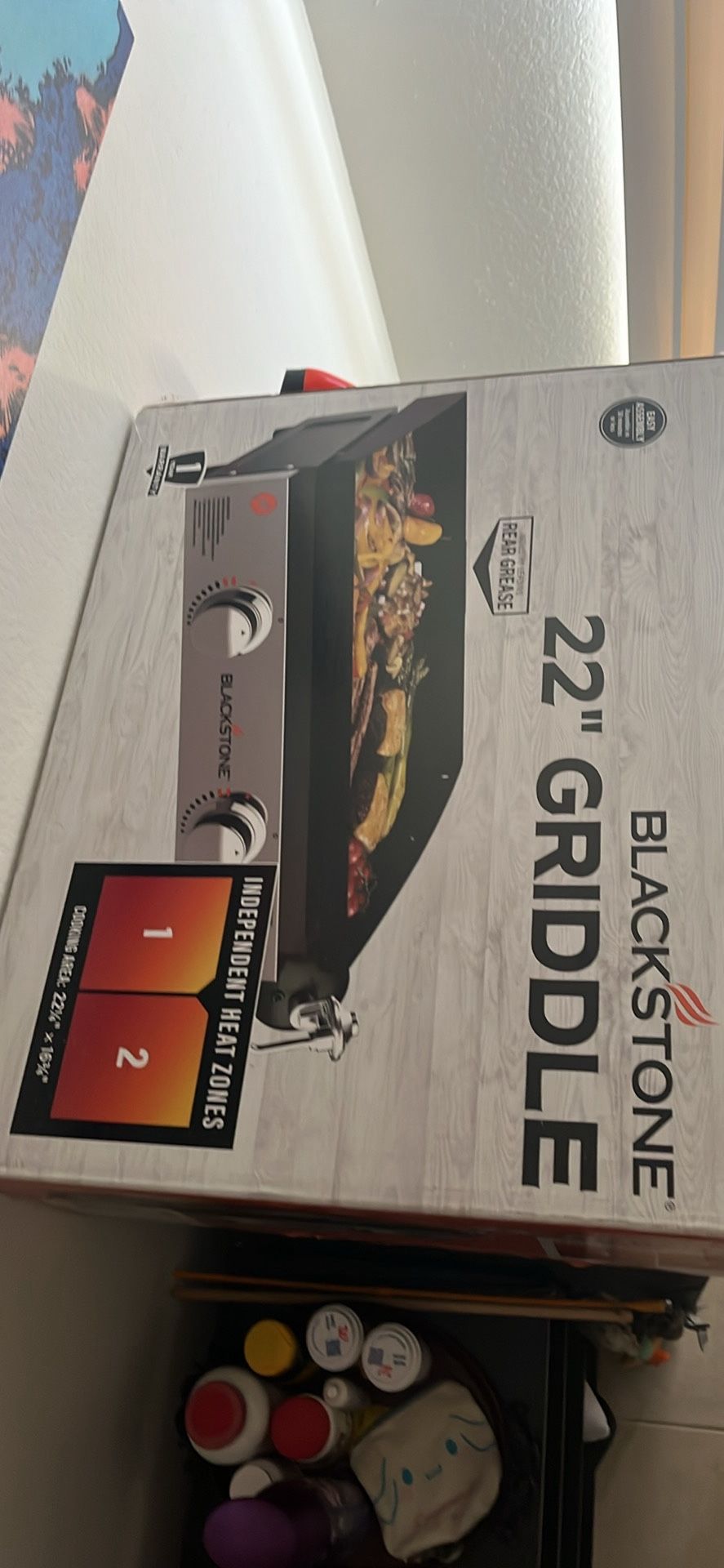 Blackstone - 22 in. W 2-Burner Steel Nonstick Surface Tabletop Griddle 22 in. W 2-Burner Steel Nonstick Surface + Clean Kit