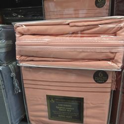 New 6pc King Deep Pocket Sheet Set All Sizes Available 