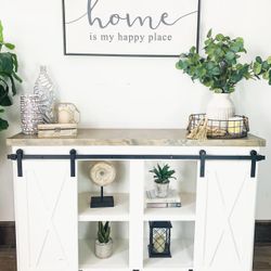 Custom TV Stand Cabinet Entertainment Center TV Lift Modern Rustic Farm House Barn Doors Console Handmade Restorations hardware Insp. Bookshelves 