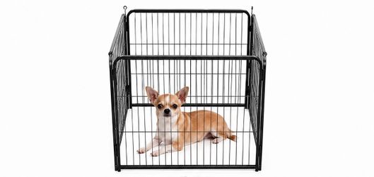 Heavy Duty Dog Playpen 24” 4-Panel Portable Pet Exercise Pen