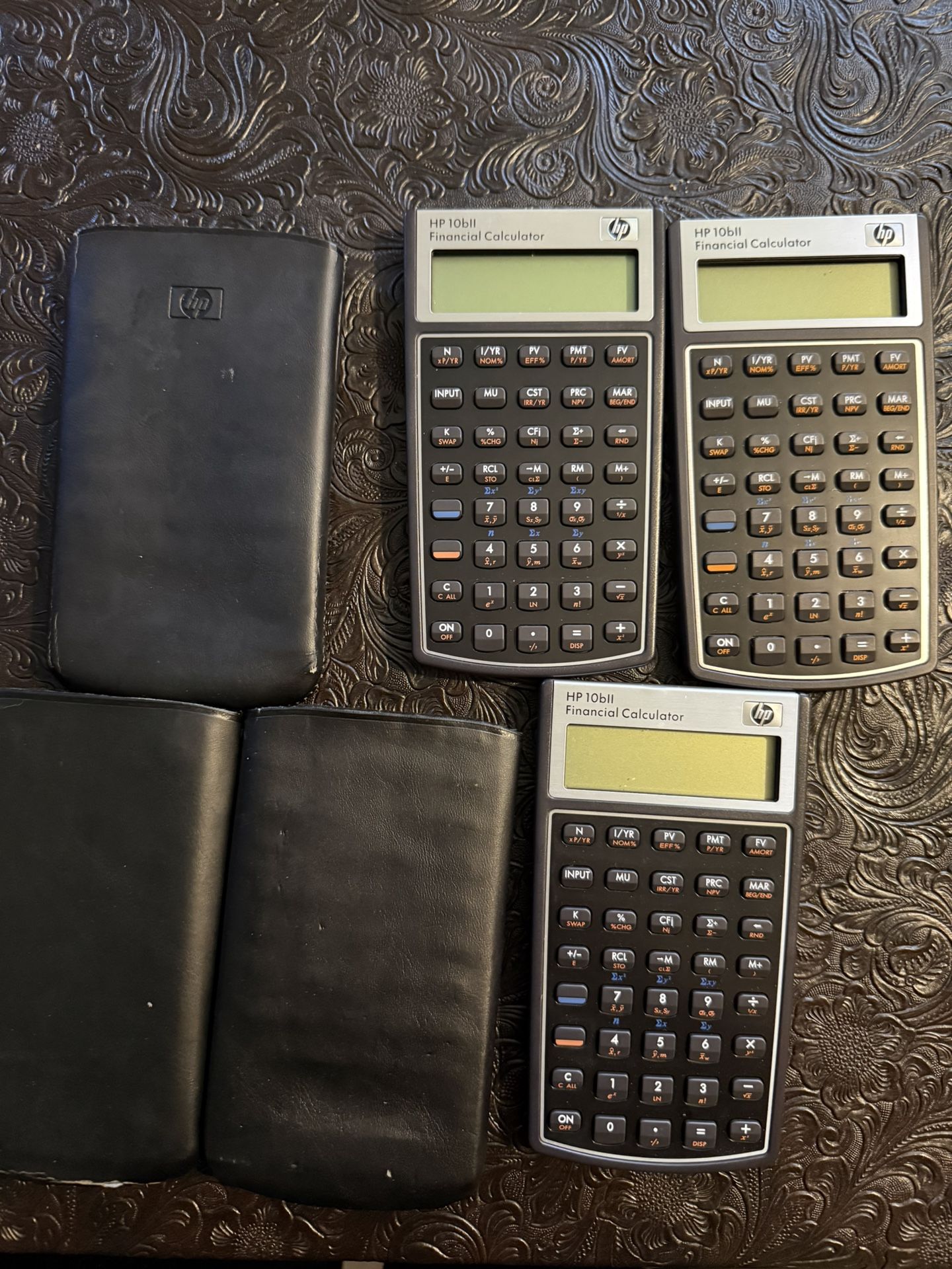 Hewlett-Packard HP 10BII+ Financial Calculator Black with Leather Case