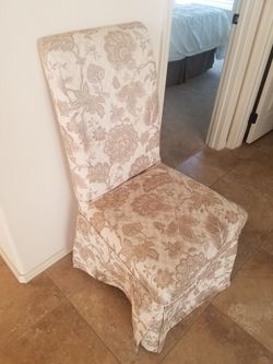 Two skirted dining chairs like new