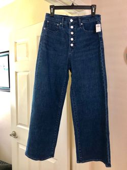 GAP, High Rise Wide-Leg Crop Jeans, Size 28