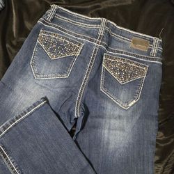 Size 10 Petrol Jeans Mid Rise Bootcut