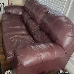 Red Leather Couch Free