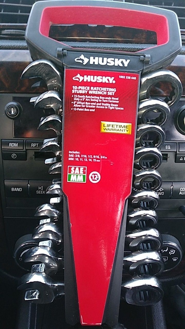 Husky 10 piece ratcheting 2024 stubby wrench set