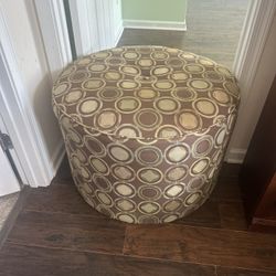 Ottoman And Drapes