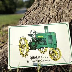 John Deere Tractor Sign 12”x16”