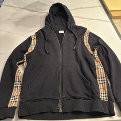Burberry Vintage Check Panel Hoodie (Size M)