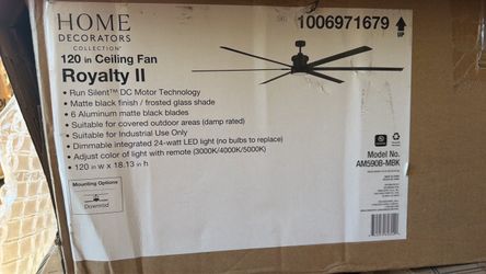 Home Decorators Royalty II 120-Inch Ceiling Fan